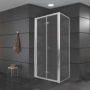 Фото душевой уголок ceruttispa bella zqd91t хром / прозрачное стекло 90х90