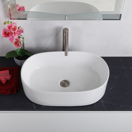 Фото раковина накладная belbagno bb1048 55*35 см, белая