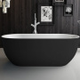 Фото акриловая ванна belbagno bb70-1700-800-w/nm белый глянец/черный матовый 170х80