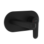 Фото смеситель для раковины из стены vitra root round a4272136exp, черный матовый