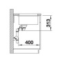 Фото мойка кухонная blanco subline 340/160 u 523558 антрацит