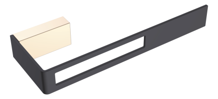 Фото полотенцедержатель boheme q 10945-g-b, черный/золото