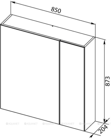 Фото зеркало-шкаф aquanet йорк 85 белый