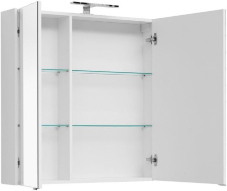 Фото зеркало-шкаф aquanet августа 90 белый