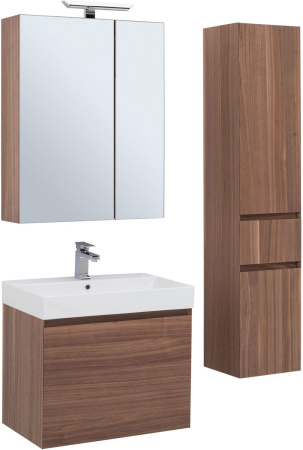 Фото зеркало-шкаф aquanet нью-йорк 70 орех