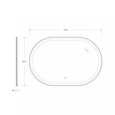 Зеркало с подсветкой Cezares CZR-SPC-GIUBILEO-1200-800-TCH-WARM 120*80 см
