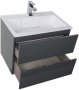 Фото тумба подвесная с раковиной aquanet алвита 70 серый антрацит