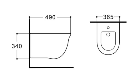 Фото биде подвесное aquatek классик aq1161-00, 490*365*340 мм, цвет белый