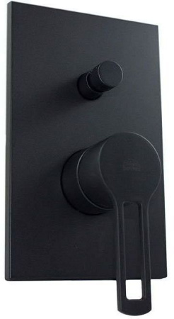 Фото встраиваемый смеситель для ванны и душа paffoni ringo rin015no/m, черный матовый