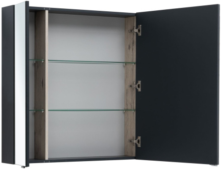 Фото комплект мебели aquanet алвита new 100 1 ящик, 2 дверцы, антрацит