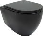Фото унитаз подвесной безободковый allen brau reality 4.32006.31, черный матовый