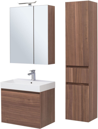 Фото зеркало-шкаф aquanet нью-йорк 70 орех