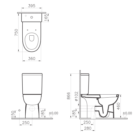Фото унитаз напольный vitra conforma 9832b003-7204 для инвалидов, сиденье 