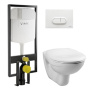 Фото комплект инсталляции с унитазом vitra normus 9773b003-7201, клавиша смыва белая