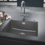 Фото мойка кухонная grohe k700u 31655at0 серый гранит