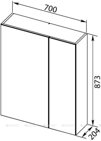 Фото зеркало-шкаф aquanet нью-йорк 70 орех