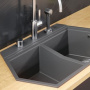 Фото кухонные мойки kitkraken gulf k-850.2b.7024 графит 80х44,4