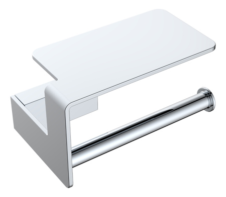 Фото бумагодержатель с полкой boheme q 10941-cr, хром