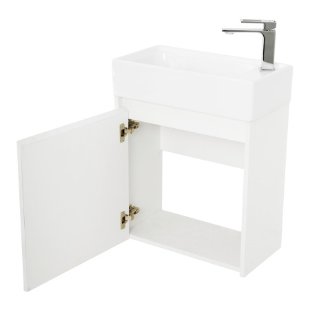 Фото тумба подвесная belbagno kraft mini 50 bianco opaco, левая