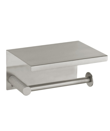 Фото бумагодержатель с полкой boheme uno 10971-nb, никель брашированный