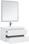 Фото комплект мебели aquanet беркли 80 белый/дуб рошелье (зеркало белое)