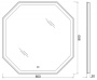 Фото зеркало с подсветкой belbagno spc-ott-800-800-led-tch-warm 80*80 см, подогрев