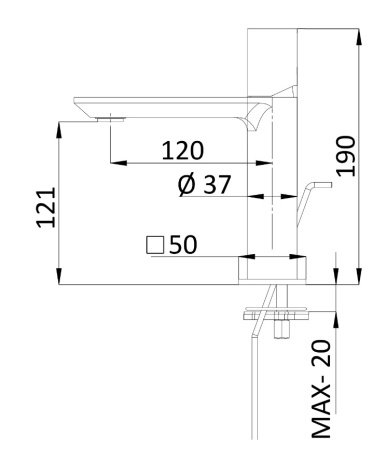 Фото смеситель для раковины remer edge eg510 д/к, хром