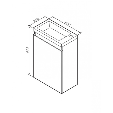 Фото тумба подвесная am.pm x-joy 45 см m85afhx0451wg, белая/светлое дерево