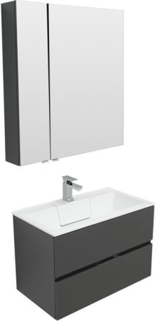 Фото комплект мебели aquanet алвита 80 серый антрацит