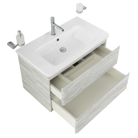 Фото тумба подвесная  belbagno albano-cer 80 rovere vintage bianco 