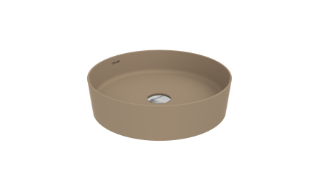 Фото раковина накладная creavit loop 45 см lp145-00cm00e-0000,  cappucino