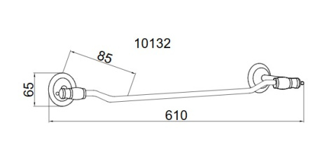 Фото держатель для полотенца boheme vogue 10182, хром