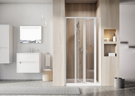 Фото дверь в нишу ravak supernova sdz3-90 02v701o211 90*195 см, профиль белый/матовый полистерол