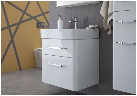 Фото тумба подвесная с раковиной aquanet виченца 60 белый