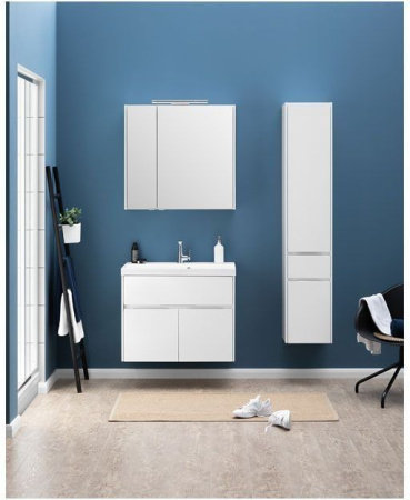 Фото тумба подвесная с раковиной aquanet латина 80 белый