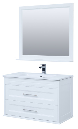 Фото комплект мебели aquanet бостон м 100 белый (лит. мрамор)