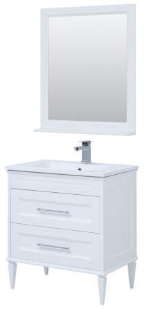 Фото комплект мебели aquanet бостон м 80 белый( лит. мрамор)