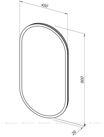 Зеркало с подсветкой Aquanet Монте 45 белый матовый
