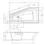 Фото акриловая ванна riho rething space правая 170*90 см заполнение через перелив, белая