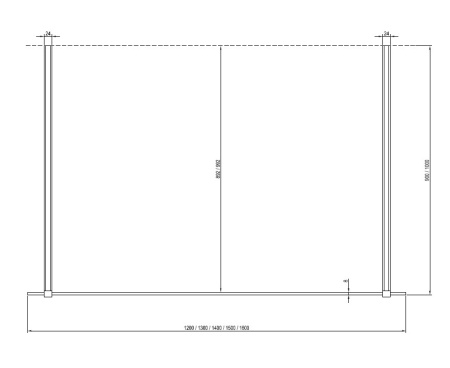 Фото держатель стекла ravak w set gwd01000a097 100 см, хром 