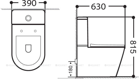 Фото бачок для унитаза aquanet atago 2.0 c2 lx-2904, белый