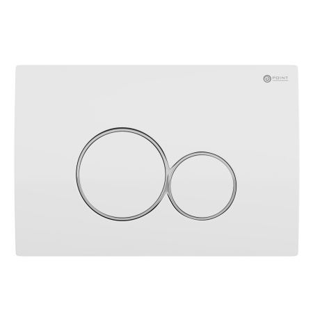Фото клавиша смыва для инсталляции point виктория, белая/хром, pn44061wc