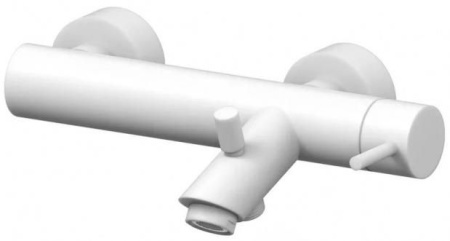 Фото смеситель для ванны и душа paffoni light lig022bo, белый матовый