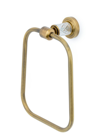 Фото полотенцедержатель boheme murano crystal 10905-crst-br, бронза