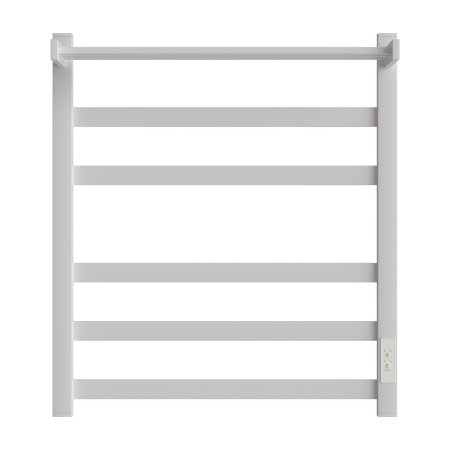 Фото полотенцесушитель электрический point меркурий pn83856pw п5 500x600 с полкой, диммер справа, белый