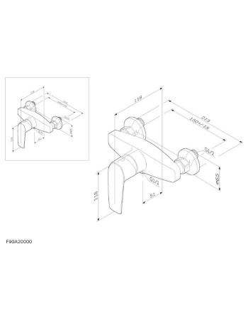 Фото смеситель для душа am.pm gem, хром