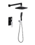 Фото душевая система boheme venturo  374-b, черный матовый/хром