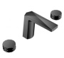 Фото смеситель для раковины на 3 отверстия boheme venturo 150-b-diamond черный, ручка diamond
