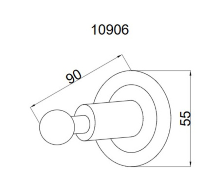 Фото крючок boheme murano crystal 10906-crst-br, бронза