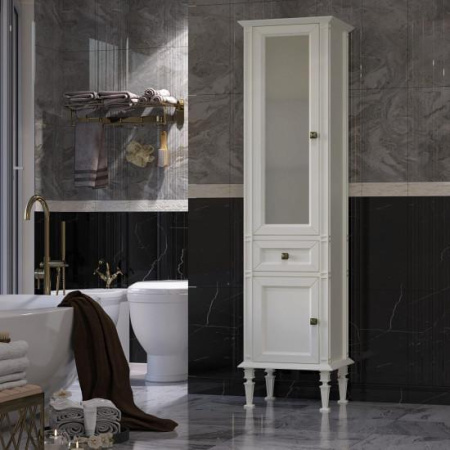 Фото пенал напольный opadiris кантара 45 см левый, слоновая кость